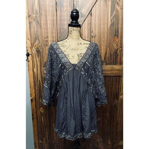 Free People Eternal Sunshine Tunic Boho Dress Sz S Oversized
